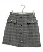 HER LIP TOハーリップトゥ）の古着「Charlotte Tweed Mini Skirt」｜グレー