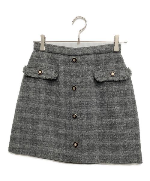 HER LIP TO（ハーリップトゥ）Her lip to (ハーリップトゥ) Charlotte Tweed Mini Skirt グレー サイズ:Mの古着・服飾アイテム