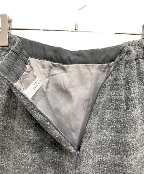 HER LIP TO（ハーリップトゥ）Her lip to (ハーリップトゥ) Charlotte Tweed Mini Skirt グレー サイズ:Mの古着・服飾アイテム