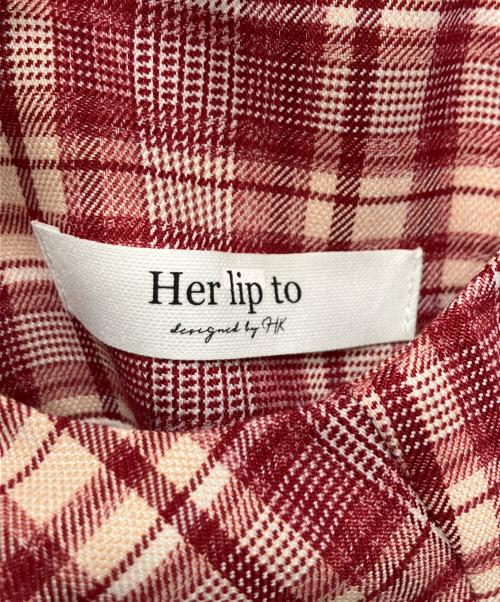 HER LIP TO（ハーリップトゥ）HER LIP TO (ハーリップトゥ) Paddington Long Dress レッド サイズ:XSの古着・服飾アイテム