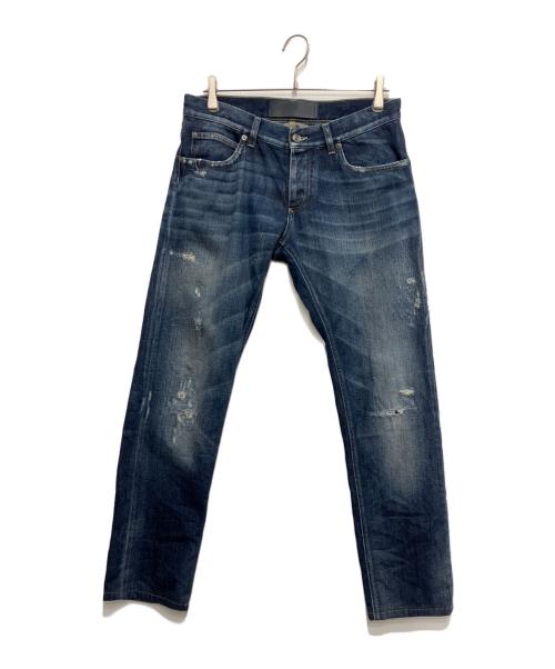 DOLCE & GABBANA（ドルチェ＆ガッバーナ）DOLCE & GABBANA (ドルチェ＆ガッバーナ) ダメージデニムパンツ インディゴ サイズ:48の古着・服飾アイテム