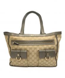 GUCCI（グッチ）の古着「GGキャンバストートバッグ」｜ベージュ×グレー