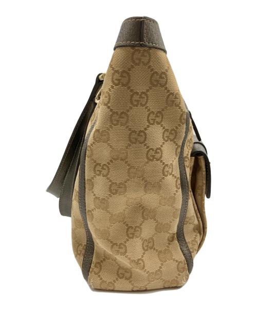 GUCCI（グッチ）GUCCI (グッチ) GGキャンバストートバッグ ベージュ×グレーの古着・服飾アイテム