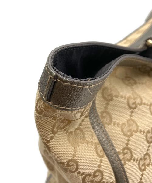 GUCCI（グッチ）GUCCI (グッチ) GGキャンバストートバッグ ベージュ×グレーの古着・服飾アイテム