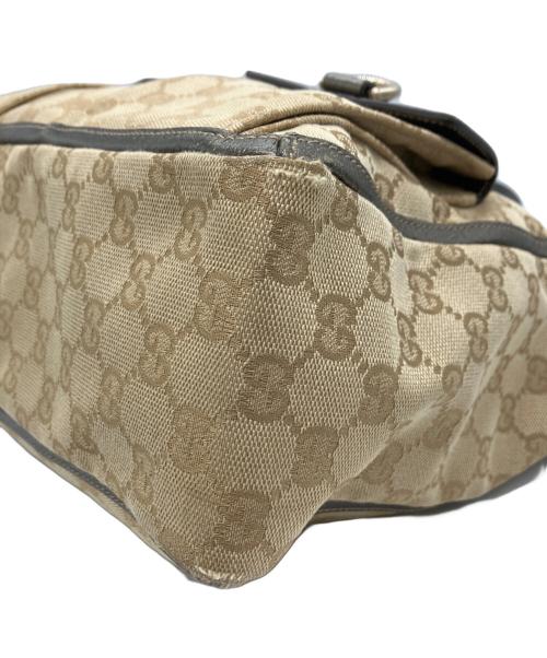 GUCCI（グッチ）GUCCI (グッチ) GGキャンバストートバッグ ベージュ×グレーの古着・服飾アイテム