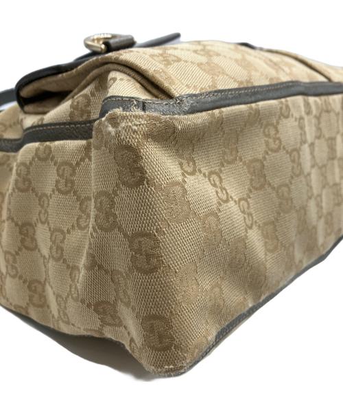GUCCI（グッチ）GUCCI (グッチ) GGキャンバストートバッグ ベージュ×グレーの古着・服飾アイテム