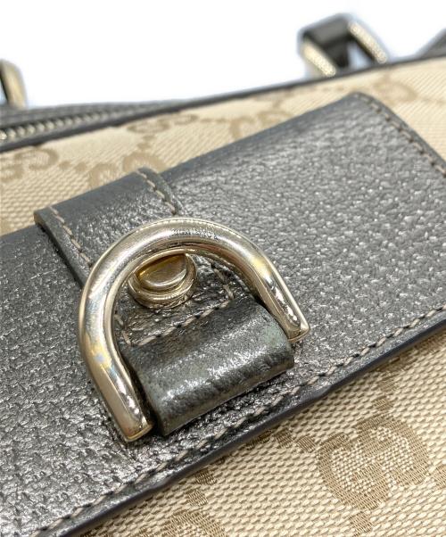 GUCCI（グッチ）GUCCI (グッチ) GGキャンバストートバッグ ベージュ×グレーの古着・服飾アイテム