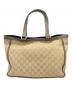 GUCCI (グッチ) GGキャンバストートバッグ ベージュ×グレー：27000円