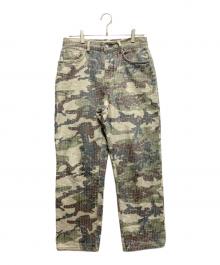 stussy（ステューシー）の古着「BIG OL' JEAN CAMO CANVAS NEEDLE PUNCH」｜グリーン