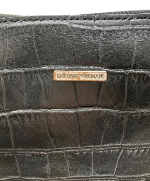 EMPORIO ARMANI（エンポリオ アルマーニ）EMPORIO ARMANI (エンポリオ アルマーニ) クロコ クラッチバッグ ブラックの古着・服飾アイテム