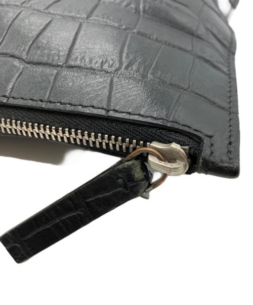 EMPORIO ARMANI（エンポリオ アルマーニ）EMPORIO ARMANI (エンポリオ アルマーニ) クロコ クラッチバッグ ブラックの古着・服飾アイテム