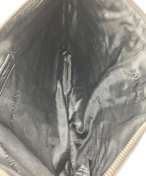 EMPORIO ARMANI（エンポリオ アルマーニ）EMPORIO ARMANI (エンポリオ アルマーニ) クロコ クラッチバッグ ブラックの古着・服飾アイテム