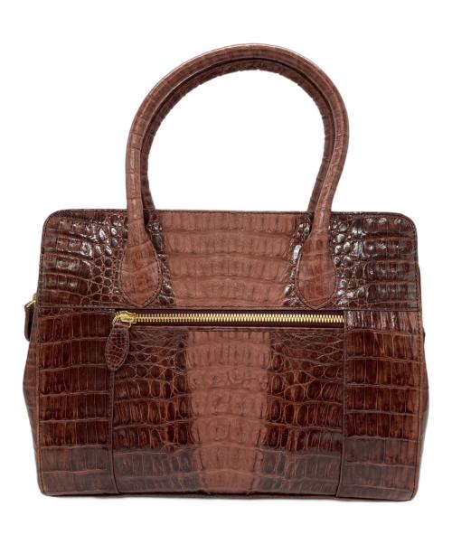 RODANIA（ロダニア）RODANIA (ロダニア) クロコレザートートバッグ ブラウン 未使用品の古着・服飾アイテム