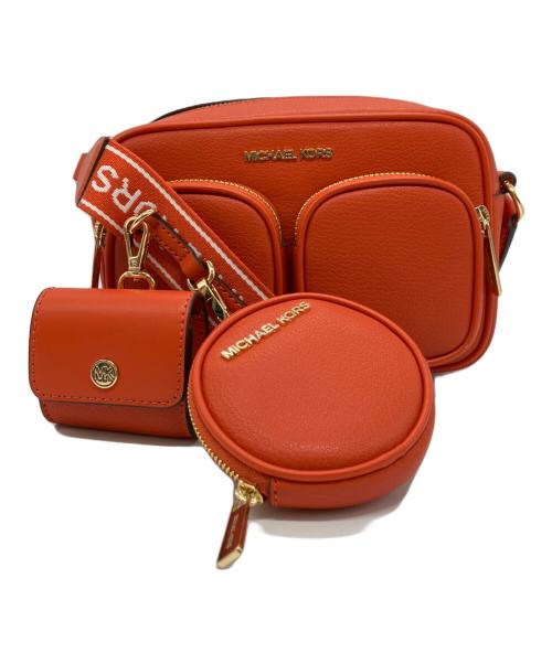 MICHAEL KORS（マイケル・コース）MICHAEL KORS (マイケル・コース) JET SET TRAVEL レザー クロスボディ ミディアム オレンジの古着・服飾アイテム