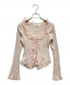 Snidelスナイデル）の古着「フリルニット」｜ピンク