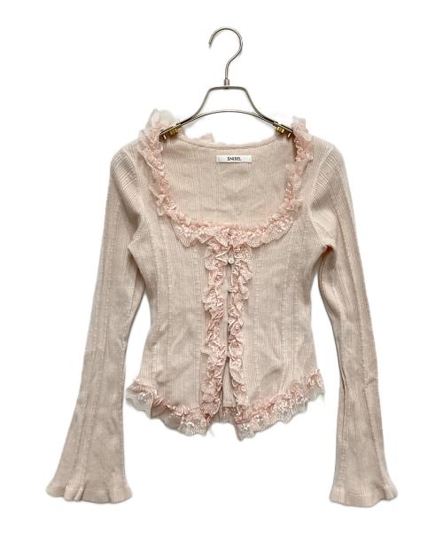 Snidel（スナイデル）Snidel (スナイデル) フリルニット ピンク サイズ:FREEの古着・服飾アイテム