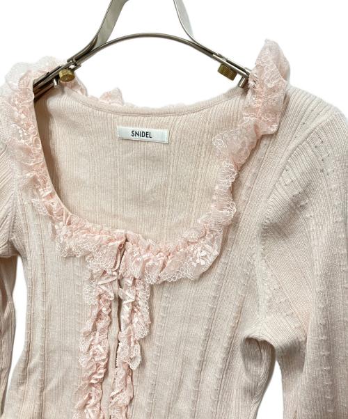 Snidel（スナイデル）Snidel (スナイデル) フリルニット ピンク サイズ:FREEの古着・服飾アイテム