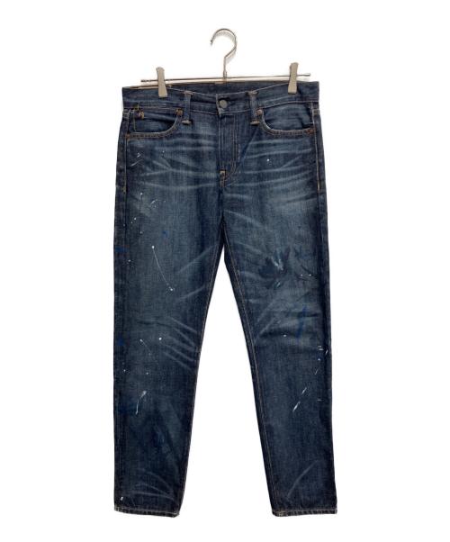 POLO RALPH LAUREN（ポロ・ラルフローレン）POLO RALPH LAUREN (ポロ・ラルフローレン) ペイントデニムパンツ インディゴ サイズ:26の古着・服飾アイテム
