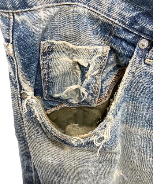 BAPE BY A BATHING APE（ベイプバイアベイシングエイプ）BAPE BY A BATHING APE (ベイプバイアベイシングエイプ) ペイントデニムパンツ インディゴ サイズ:Ｌの古着・服飾アイテム