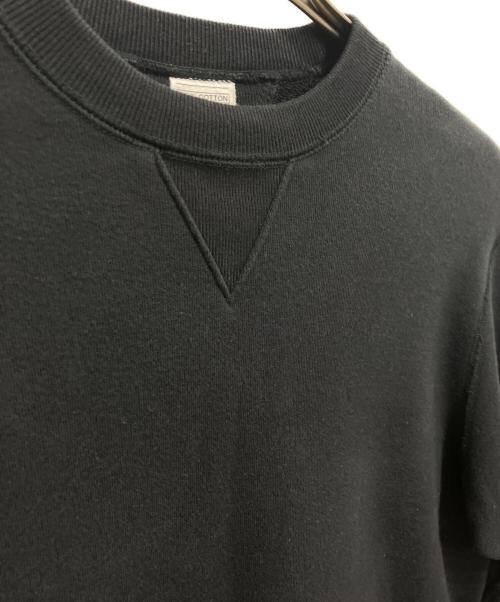LOOPWHEELER（ループウィラー）LOOPWHEELER (ループウィラー) Vガゼットスウェット ブラック サイズ:Sの古着・服飾アイテム