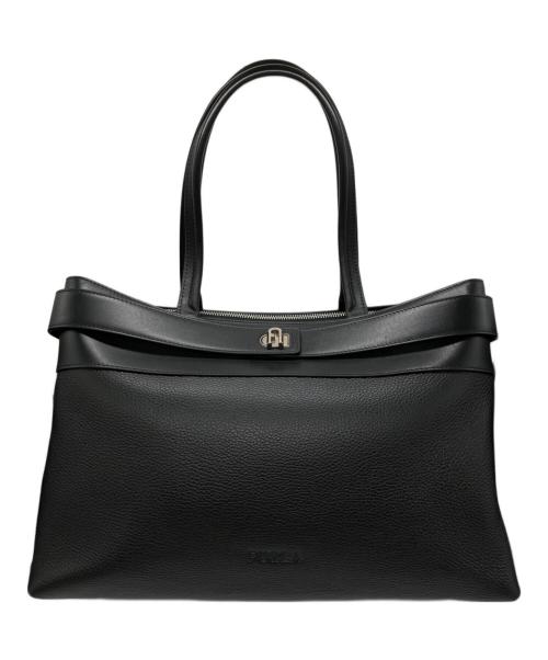 FURLA（フルラ）FURLA (フルラ) CRONOレザートートバッグ ブラックの古着・服飾アイテム