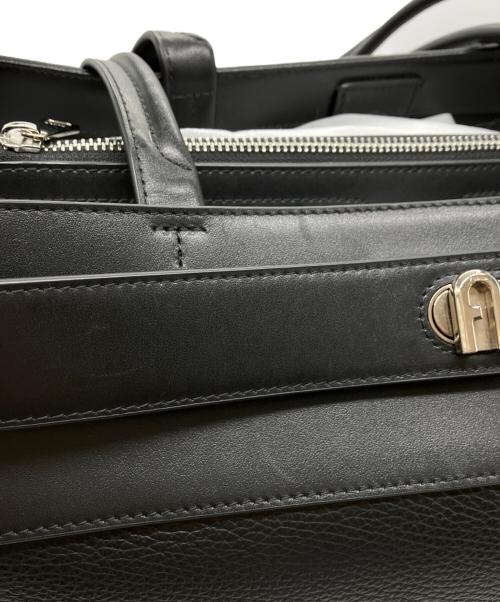 FURLA（フルラ）FURLA (フルラ) CRONOレザートートバッグ ブラックの古着・服飾アイテム