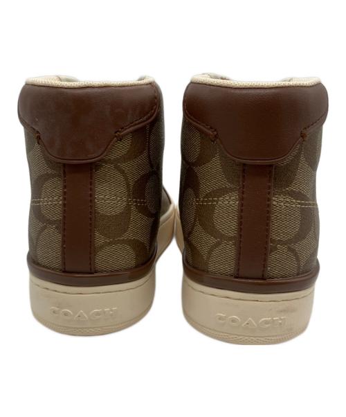 COACH（コーチ）COACH (コーチ) クリップ ハイ トップ スニーカー ブラウン サイズ:US5Bの古着・服飾アイテム