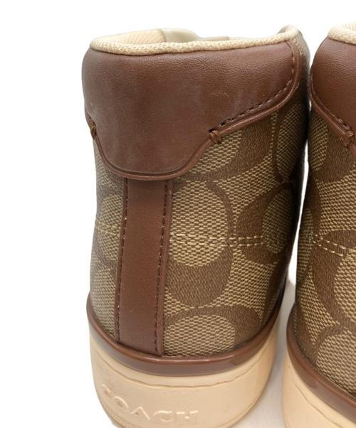 COACH（コーチ）COACH (コーチ) クリップ ハイ トップ スニーカー ブラウン サイズ:US5Bの古着・服飾アイテム