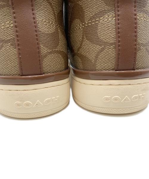 COACH（コーチ）COACH (コーチ) クリップ ハイ トップ スニーカー ブラウン サイズ:US5Bの古着・服飾アイテム