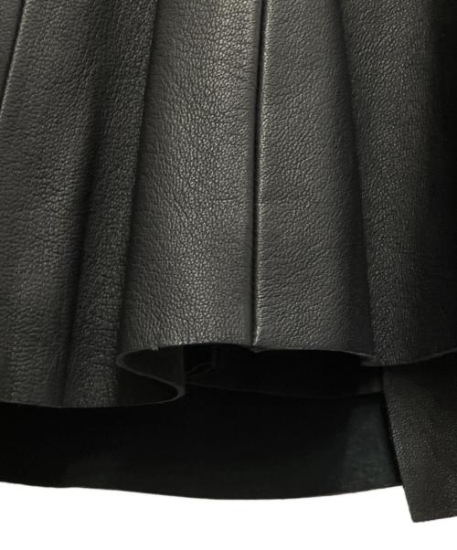 ESTNATION（エストネーション）ESTNATION (エストネーション) ラムレザー ノーカラージャケット ブラック サイズ:38の古着・服飾アイテム