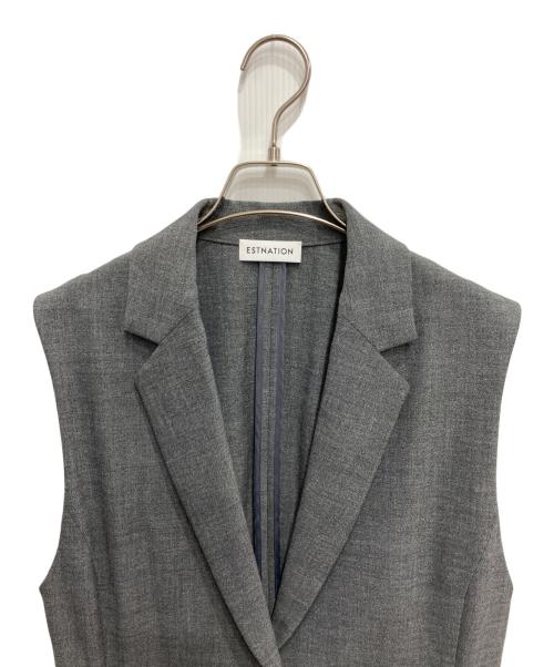 ESTNATION（エストネーション）ESTNATION (エストネーション) テーラードカラージレ グレー サイズ:38の古着・服飾アイテム