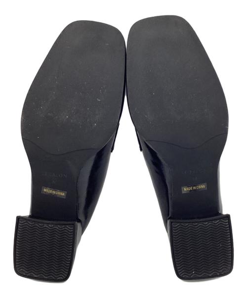 Le Talon（ル タロン）Le Talon (ル タロン) ワイドSQローファーミュール ブラック サイズ:Mの古着・服飾アイテム