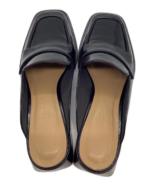 Le Talon（ル タロン）Le Talon (ル タロン) ワイドSQローファーミュール ブラック サイズ:Mの古着・服飾アイテム