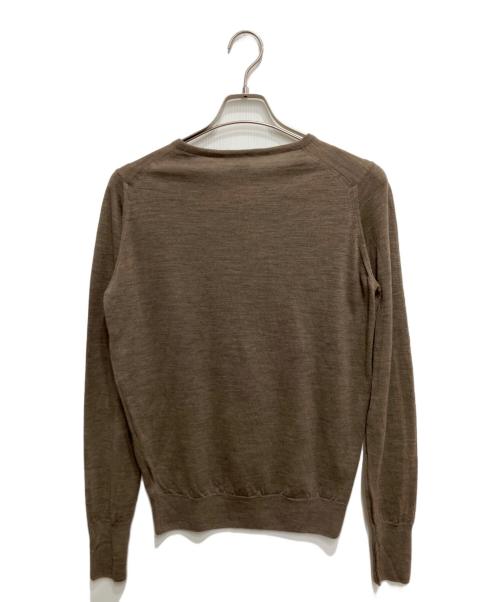 JOHN SMEDLEY（ジョンスメドレー）JOHN SMEDLEY (ジョンスメドレー) Vネックニット ブラウン サイズ:Sの古着・服飾アイテム