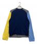 COMME des GARCONS SHIRT (コムデギャルソンシャツ) クレイジーパターンニット ネイビー×グレー サイズ:L：7000円