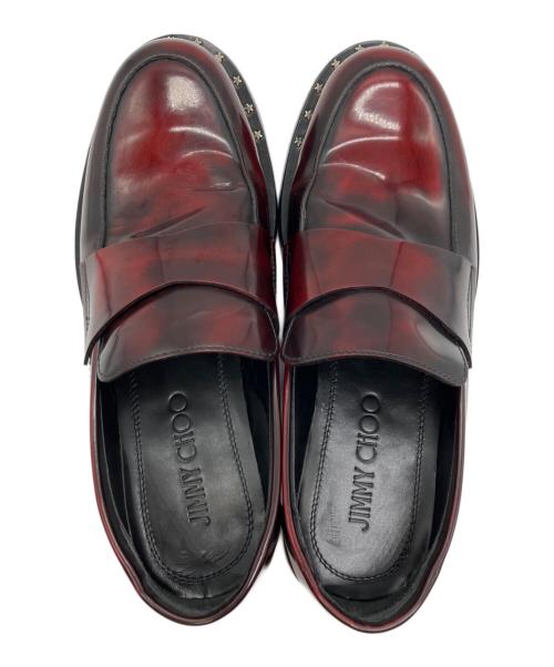 JIMMY CHOO（ジミーチュウ）JIMMY CHOO (ジミーチュウ) ローファー レッド サイズ:40　2/1の古着・服飾アイテム