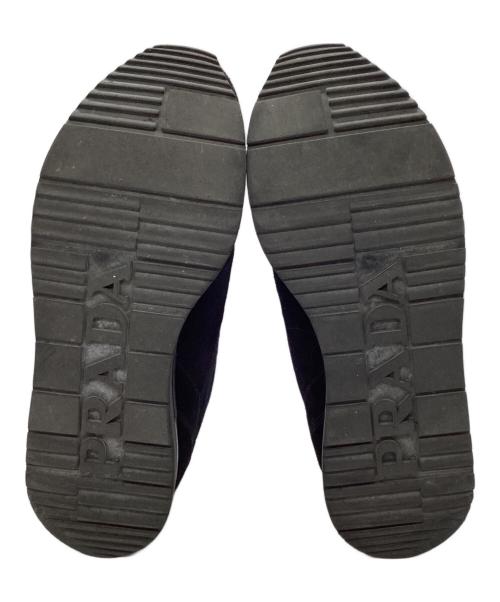 PRADA（プラダ）PRADA (プラダ) スエードスニーカー ブラック サイズ:6 1/2の古着・服飾アイテム