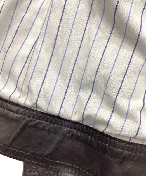 23区（ニジュウサンク）23区 (ニジュウサンク) スナップボタンレザートラッカージャケット ブラック サイズ:40の古着・服飾アイテム