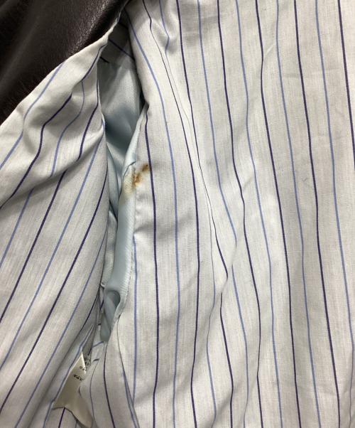 23区（ニジュウサンク）23区 (ニジュウサンク) スナップボタンレザートラッカージャケット ブラック サイズ:40の古着・服飾アイテム