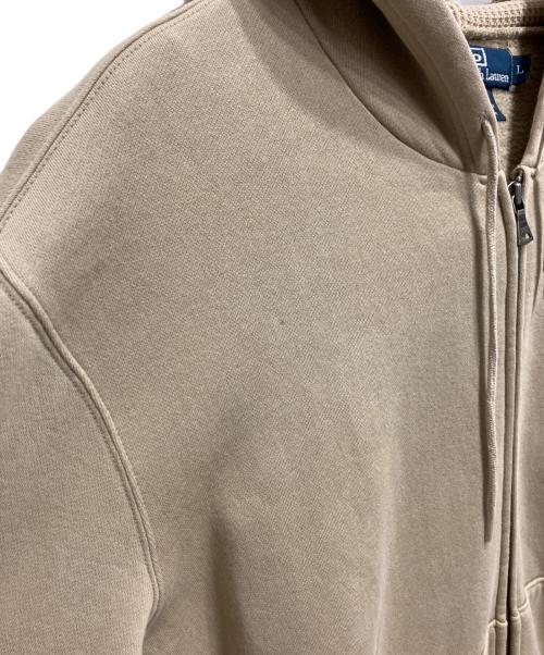 POLO RALPH LAUREN（ポロ・ラルフローレン）POLO RALPH LAUREN (ポロ・ラルフローレン) ポニー刺繍ジップアップパーカー ベージュ サイズ:Lの古着・服飾アイテム