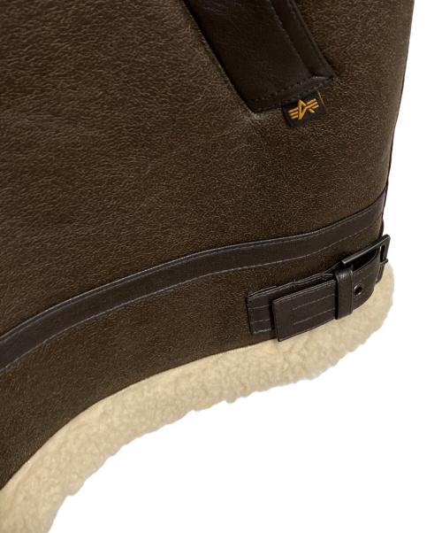 ALPHA（アルファ）ALPHA (アルファ) フェイクムートン B-3 ジャケット ブラウン サイズ:Lの古着・服飾アイテム