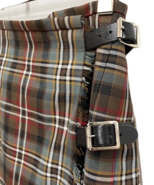 GLEN FYNE（グレンファイン）GLEN FYNE (グレンファイン) チェック巻きスカート ブラウン×グリーン サイズ:不明の古着・服飾アイテム