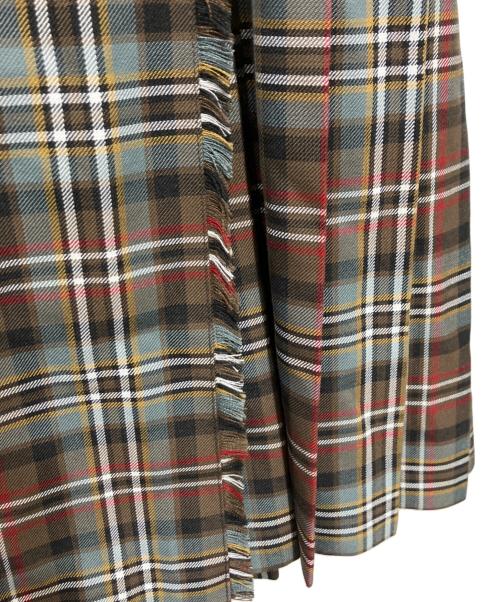 GLEN FYNE（グレンファイン）GLEN FYNE (グレンファイン) チェック巻きスカート ブラウン×グリーン サイズ:不明の古着・服飾アイテム