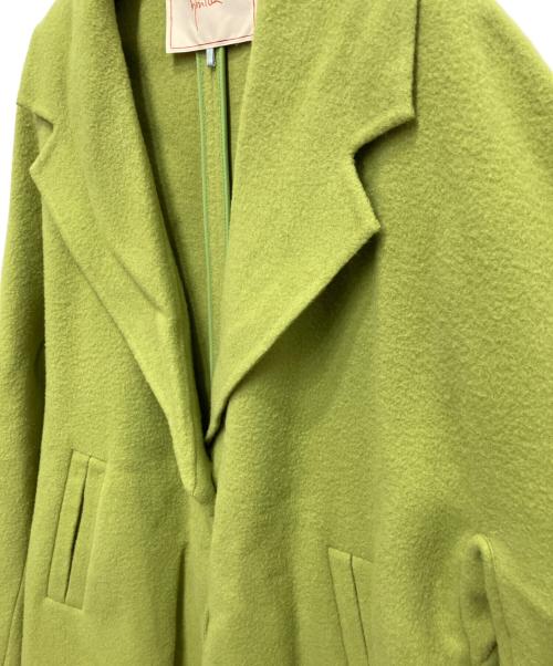 Sybilla（シビラ）Sybilla (シビラ) ウールリバーハーフコート グリーン サイズ:Mの古着・服飾アイテム