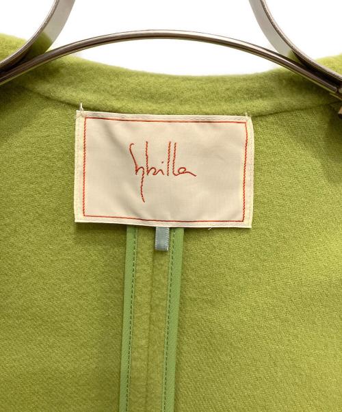 Sybilla（シビラ）Sybilla (シビラ) ウールリバーハーフコート グリーン サイズ:Mの古着・服飾アイテム