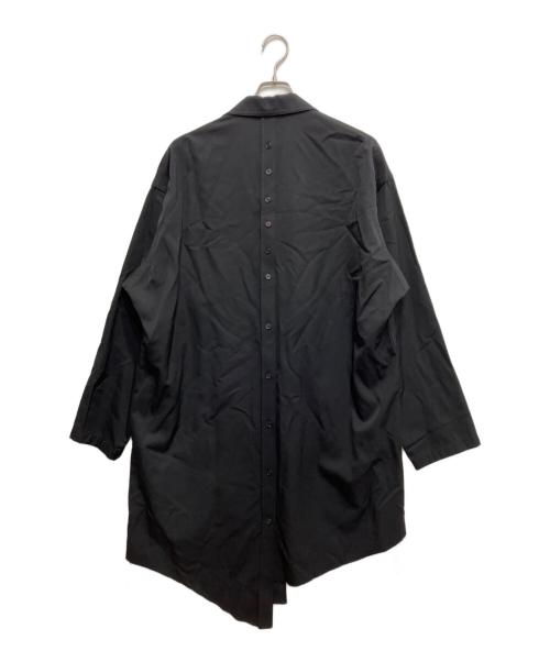 sulvam（サルバム）sulvam (サルバム) アシンメトリーオーバーサイズシャツ ブラック サイズ:Sの古着・服飾アイテム