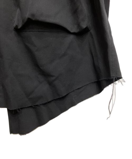 sulvam（サルバム）sulvam (サルバム) アシンメトリーオーバーサイズシャツ ブラック サイズ:Sの古着・服飾アイテム