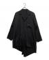 sulvam（サルバム）の古着「アシンメトリーオーバーサイズシャツ」｜ブラック