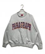 paragraphパラグラフ）の古着「カレッジロゴスウェット」｜グレー