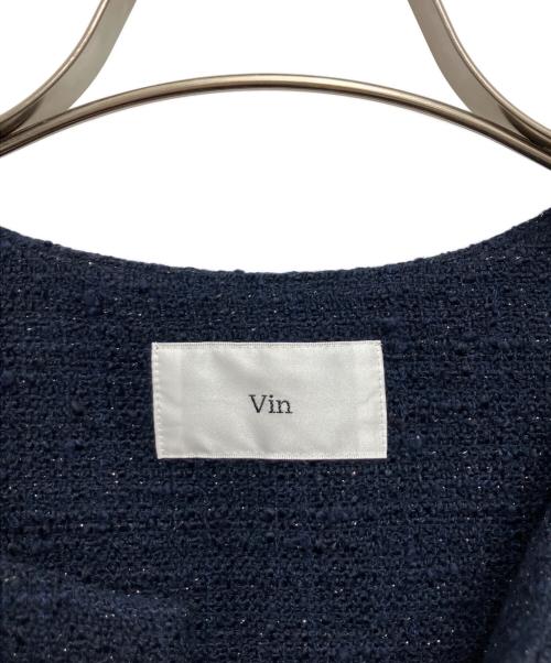Vin（ヴィン）Vin (ヴィン) ツイードロングジレ ネイビー サイズ:9 未使用品の古着・服飾アイテム